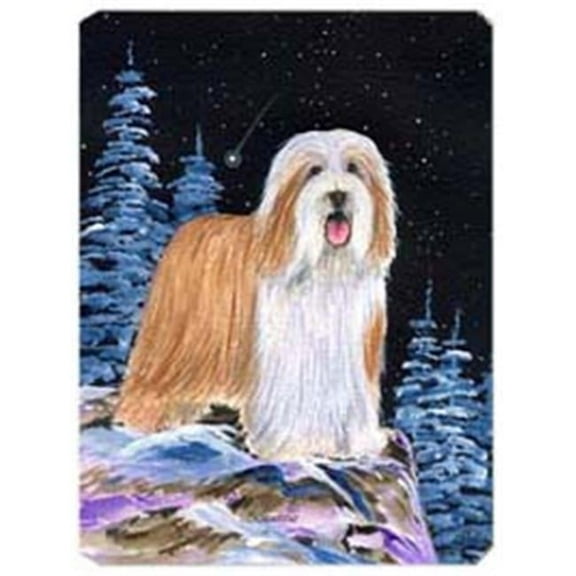 Starry Night Bearded Collie Mouse Pad