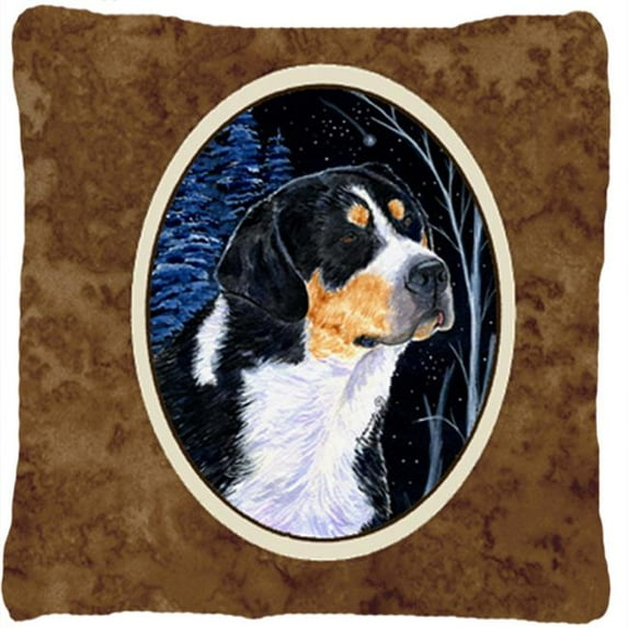 Starry Night Bernese Mountain Dog Decorative Indoor & Outdoor Fabric Pillow