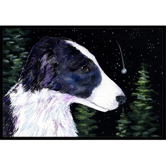 Starry Night Border Collie Indoor & Outdoor Doormat
