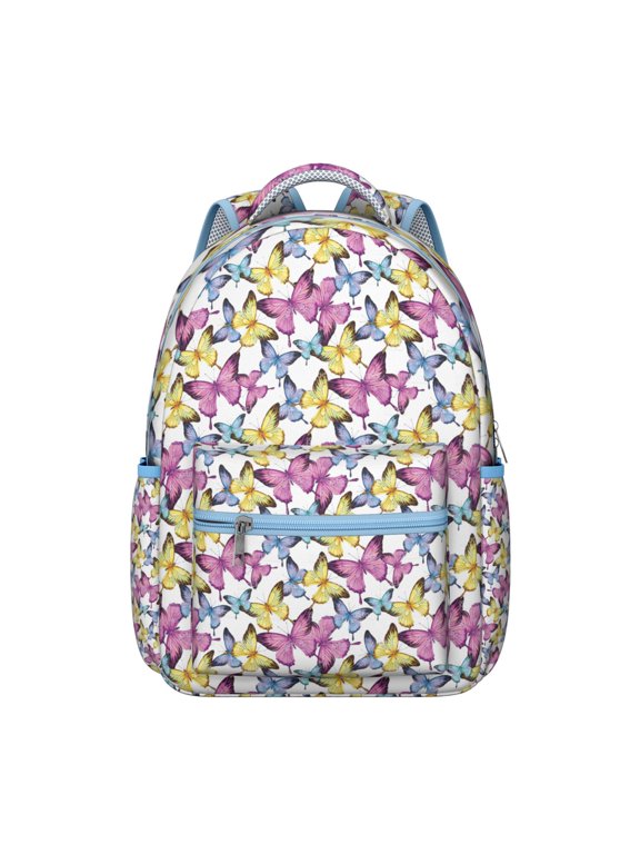 Starry Night Butterfly Backpack - Waterproof School Bag, Artistic Design with Lightweight & Breathable Features for Comfort