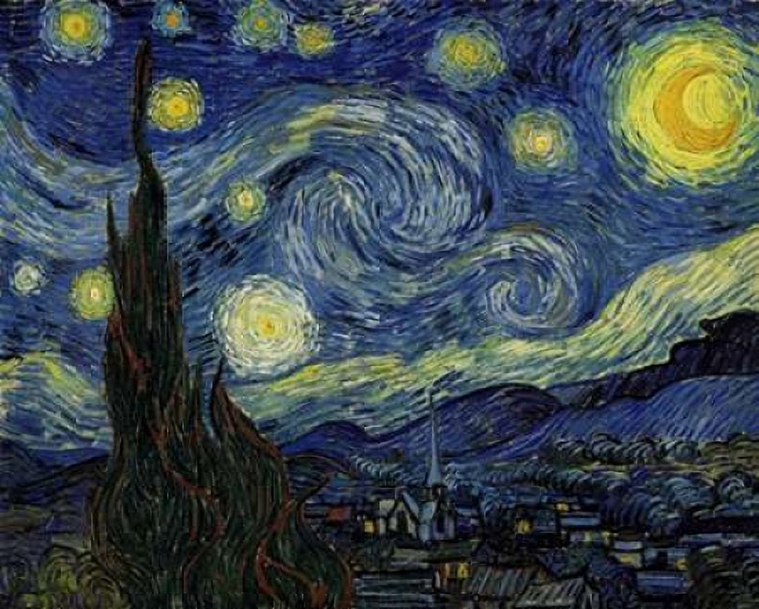 Starry Night Canvas Art - Vincent Van Gogh (24 x 30)