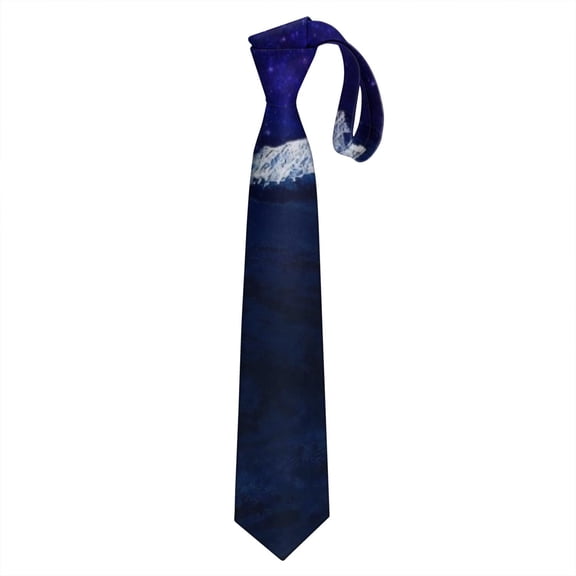 Starry Night Celestial Men's Necktie - Wrinkle-Resistant Formal Tie for Prom & Events