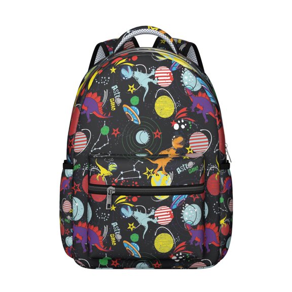 Starry Night Celestial Students Backpack Galaxy Outer Space Nebula Cosmic Design, Lightweight and Wear-Resistant School Bag
