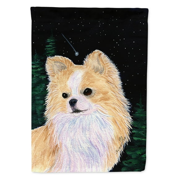 Starry Night Chihuahua Flag Canvas House Size