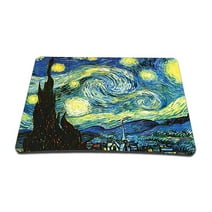Starry Night Colored 1 X Standard 7 x 9 Rectangle Non - Slip Rubber Mouse Pad