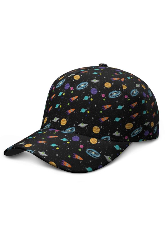 Starry Night Cosmos Alien Baseball Cap – Lightweight Adjustable Hat for Kids and Teens, Perfect for Baseball and Football Games