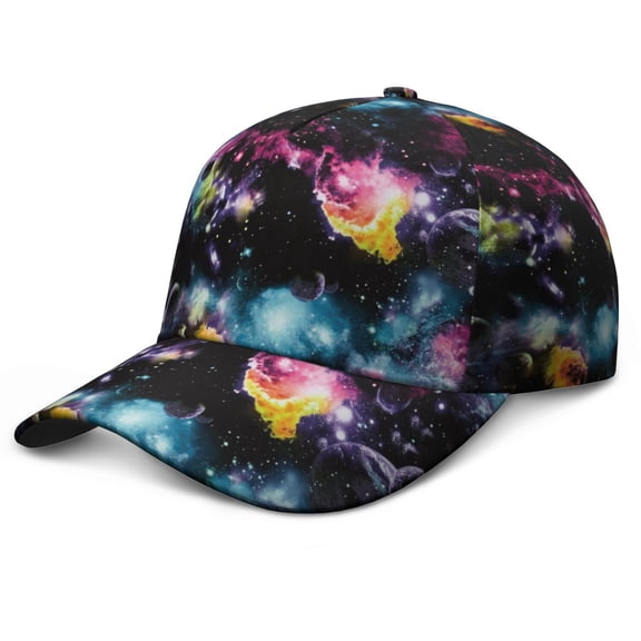 Starry Night Cosmos Alien Baseball Cap – Lightweight Adjustable Hat for Kids and Teens, Perfect for Baseball and Football Games