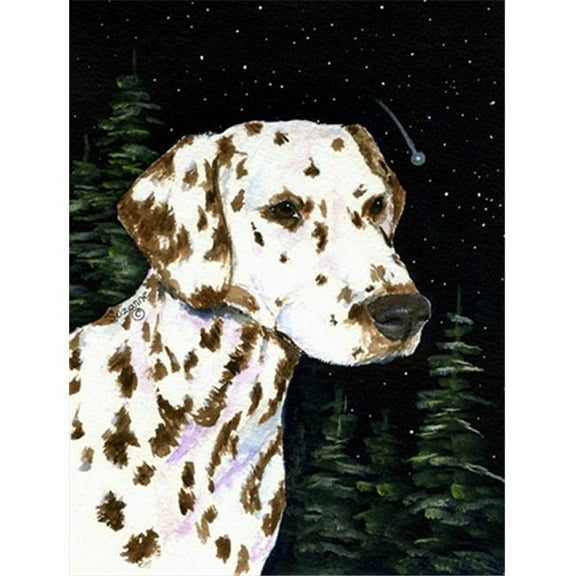 Starry Night Dalmatian Flag - Garden Size, 11 x 15 in.