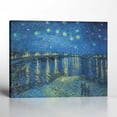 thumbnail image 1 of Starry Night Decor, Van Gogh Wall Art Starry Night Over the Rhone Canvas Print, Wan Gogh Canvas Wall Art, Ready To Hang for Living Room Home Wall Decor 11x14, 1 of 7