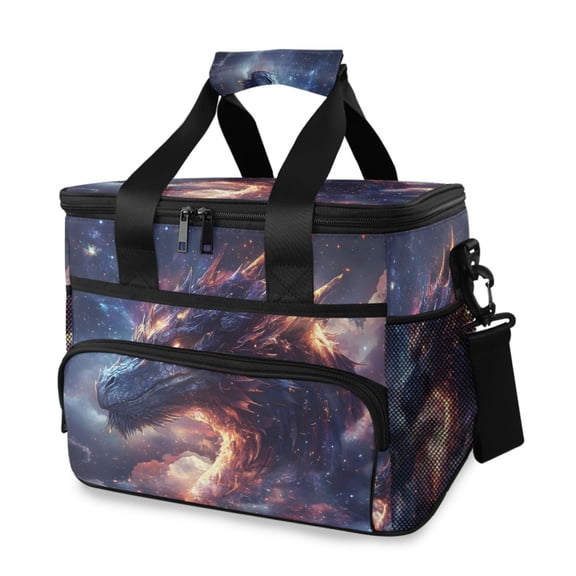 Starry Night Dragon Portable Cooler Lunch Box Reusable Insulated Lunch Bag Leakproof 15L