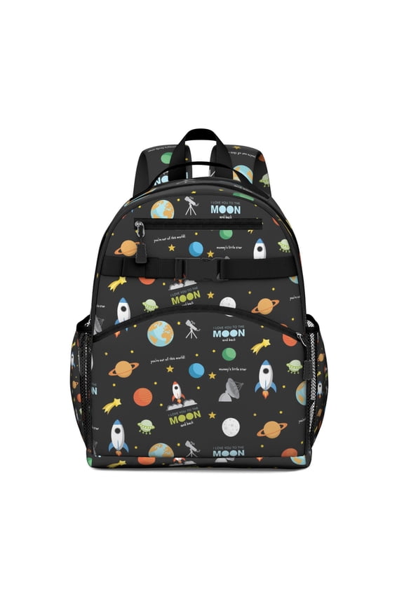 Starry Night Galaxy Backpack - Lightweight & Breathable School Bag for Teens, Cosmic Design with Chest Buckle