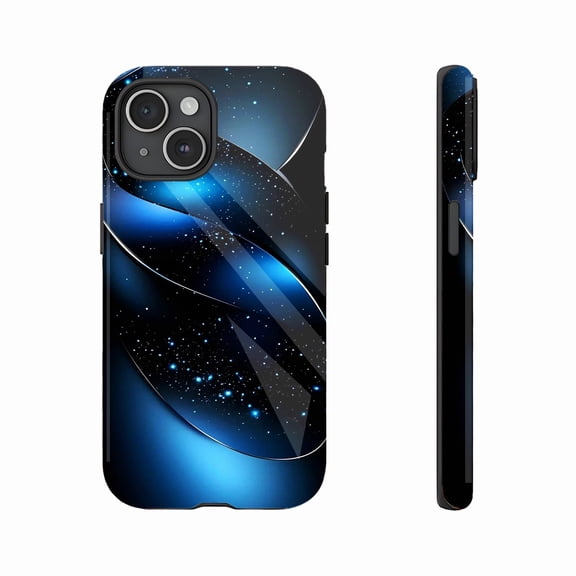 Starry Night Galaxy Phone Case Compatible with iPhone 11/12/13/14/15/16 (Pro Max/Plus) - Shimmering Stars Cosmic Protective Shell