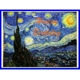 thumbnail image 1 of Starry Night Gogh Art Image Edible Birthday Cake Topper Frosting Sheet 10" by 8", 1 of 1