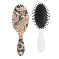thumbnail image 1 of Starry Night Hair Brush – Vintage Celestial Detangler with Anti-Static Cushion, Mystical Sun and Moon Design, Wooden Handle Paddle Brush, 1 of 8