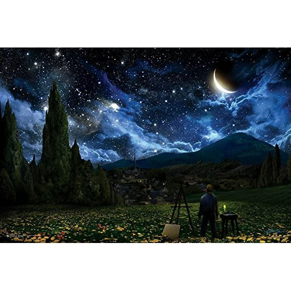 Starry Night (Inspired) - by Alex Ruiz Laminated Poster - 36.5" x 24.5"