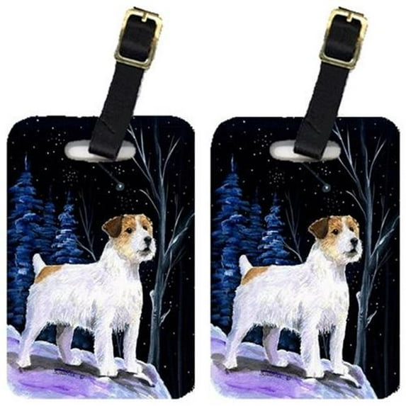 Starry Night Jack Russell Terrier Luggage Tags- Pair of 2