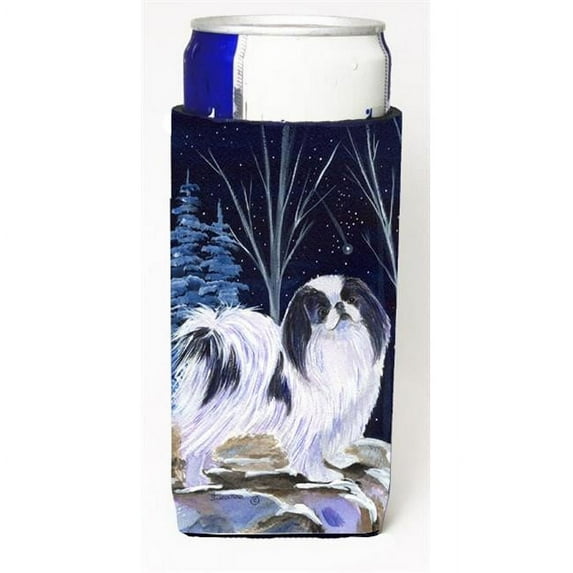 Starry Night Japanese Chin Michelob Ultra bottle sleeves For Slim Cans - 12 oz.