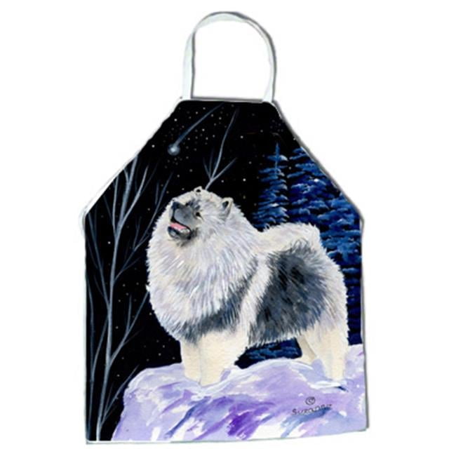 Starry Night Keeshond Apron - 27 x 31 in.