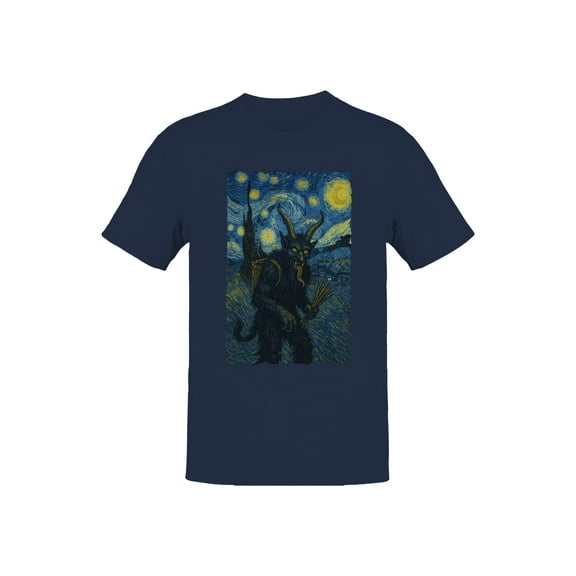 Starry Night Krampus Art Print Men's T-shirt