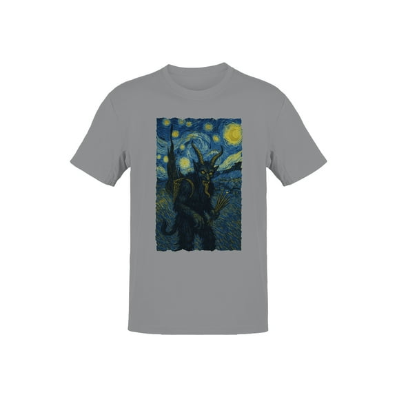 Starry Night Krampus Art Print Men's T-shirt