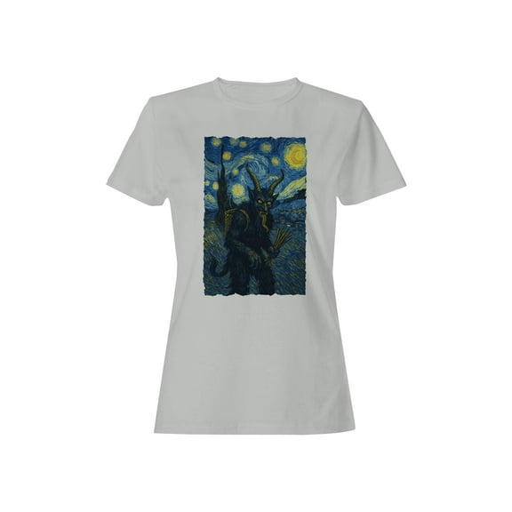 Starry Night Krampus Art Print Women's T-shirt