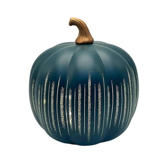 Starry Night LED Pumpkin Light, Twinkling Pumpkin - Lighted Sparkling Starry Night Glass Pumpkin, Illuminated Decoration for Home Bedroom Bathroom Hallway, 7.5" x 6.7"