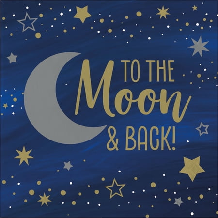 Starry Night Moon Napkins, 48 ct