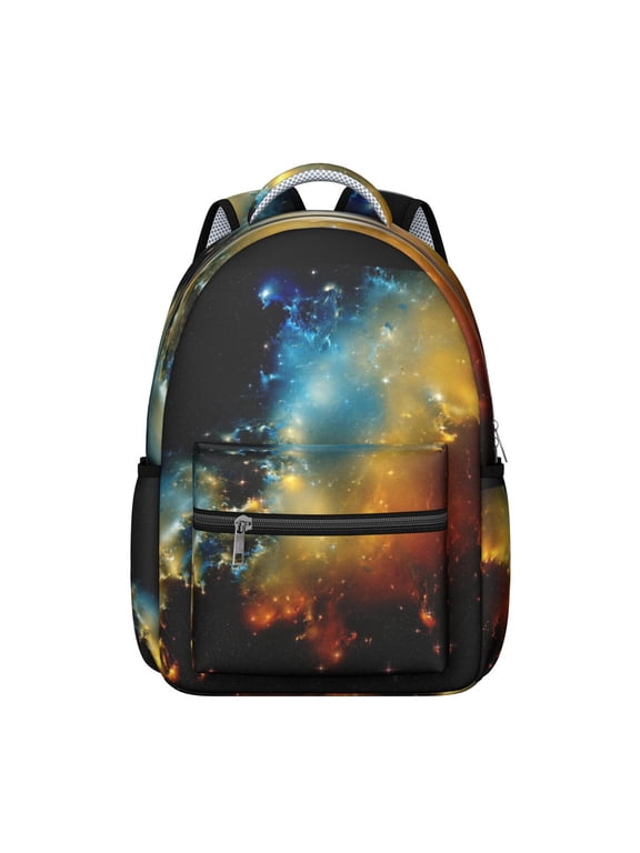 Nebula Students Backpack Galaxy Sci-fi Lovers Space Design, Durable and Comfortable Outer Space School Bag for Student and Student