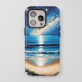 thumbnail image 1 of Starry Night Ocean Beach For All iPhone Series Protective Phone Case Oil Painting Art Blue Multi-Color, 1 of 7