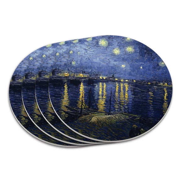 Starry Night Over the Rhone Vincent Van Gogh Coaster Set
