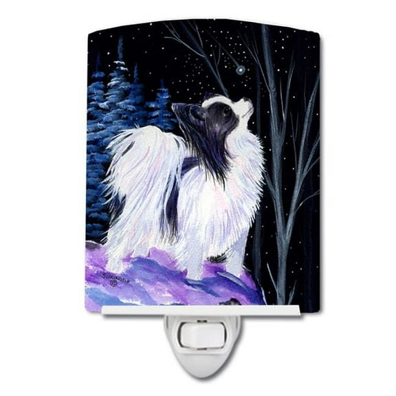 Starry Night Papillon Ceramic Night Light