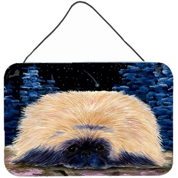 Starry Night Pekingese Indoor Aluminium Metal Wall Or Door Hanging Prints
