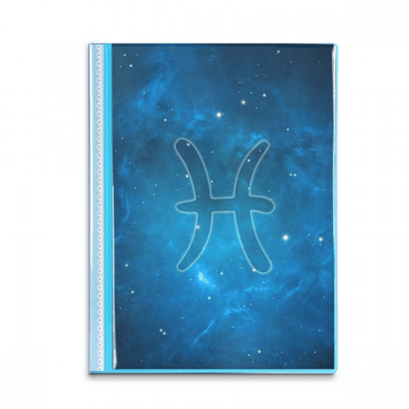Starry Night Pisces Zodiac Constellation Book Sheet Protectors Portfolio Binder Folder