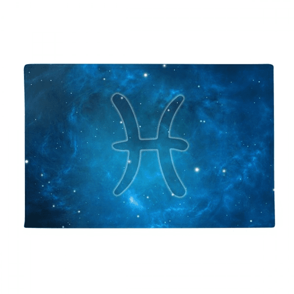 Starry Night Pisces Zodiac Constellation Ground Mat Non Slip Floor Bathroom Door Rug Carpet