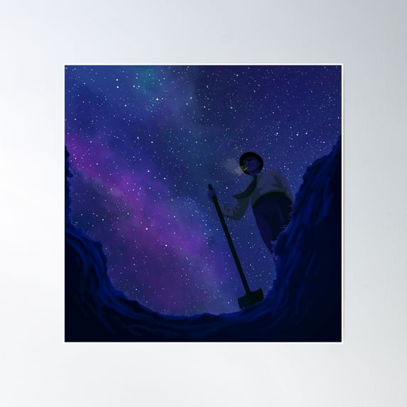 Starry Night Poster Wall Art, Modern Wall Decor, 30x30 UNFRAMED