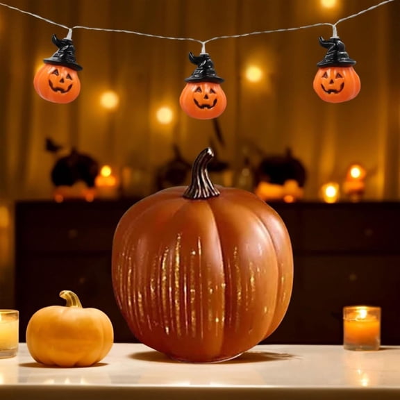 Starry Night Pumpkins, Illuminated Twinkle LED Light Pumpkins, Timer Lighted Sparkling Starry Night Glass Pumpkin, Pumpkin Light Decorations for Bedroom Hallway, 6.7x7.5 Inch