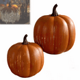 thumbnail image 1 of Starry Night Pumpkins, Set of 2 Cherishous Twinkle LED Light Pumpkins, Timer Lighted Sparkling Starry Night Resin Pumpkin, Pumpkin Light Decorations for Bedroom Hallway(Orange,M+L), 1 of 9