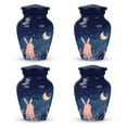 thumbnail image 1 of Starry Night Rabbit Keepsake Urns For Human Ashes Set Of 4 - Small Keepsake Urns For Human Ashes - Urns For Ashes Adult Male - Ash Holders For Human Ashes (Size-3inch,4Pcs), 1 of 5