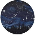 thumbnail image 1 of Starry Night Round Placemats Washable Placemats Non-Slip Heat-Resistant Table Place Mats for Dining Kitchen Holiday Party Table 15.4"-6PCS Home Decor, 1 of 7