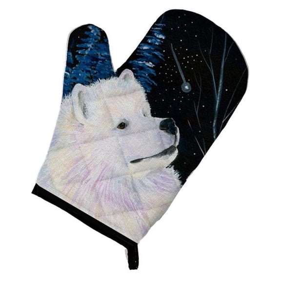 Starry Night Samoyed Oven Mitt