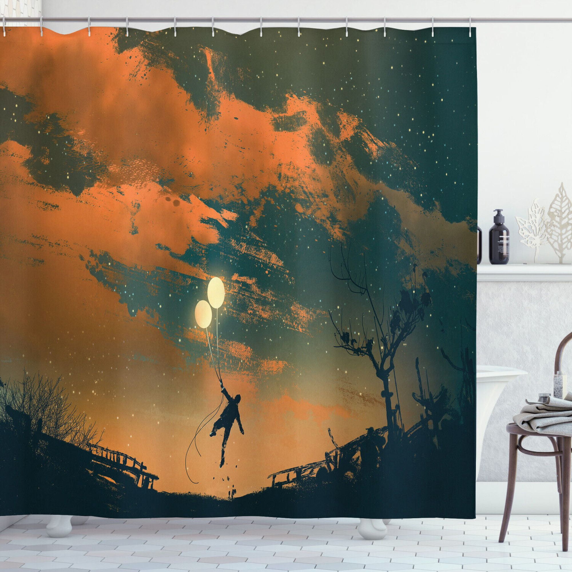 Starry Night Shower Curtain Transform Your Bathroom into a Celestial
