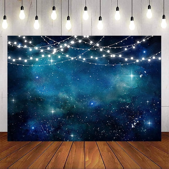 Starry Night Sky Backdrop Universe Space Galaxy Birthday Photography Background Night Under The Stars Prom Dance Party Decorations Photo Booth Props