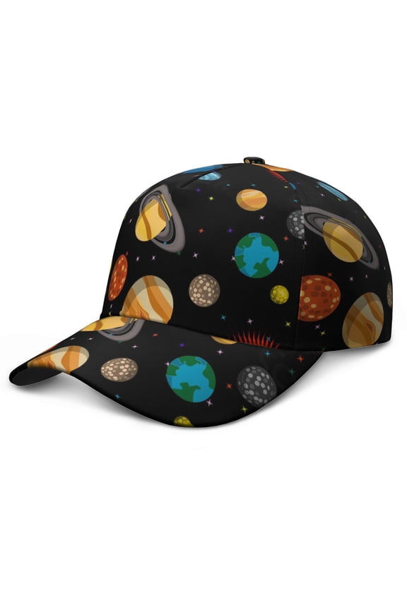 Starry Night Sky Space and Galaxy Aesthetic Baseball Cap – Durable Snapback Hat for Sports Teams, Softball, Volleyball, Tennis, Golf Fans