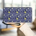 thumbnail image 1 of Starry Night Sky Swirly Stars from 's Painting Coin Purse Multi-Card Storage Bag Vintage PU Leather Wrist Strap Clutch, 1 of 7