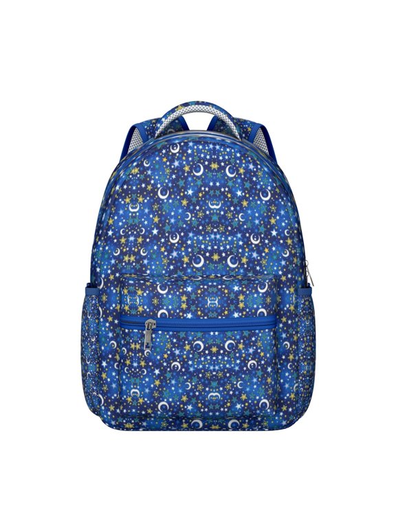 Starry Night Sky Themed School Backpack - Ergonomic & Spacious for Teens