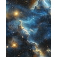 thumbnail image 1 of Starry Night Sky Wallpaper Peel and Stick 17.4" x 118" Dark Blue Galaxy Contact Paper Modern Space Wallpaper for Bedroom Cabinet Bathroom Home Decor, 1 of 16