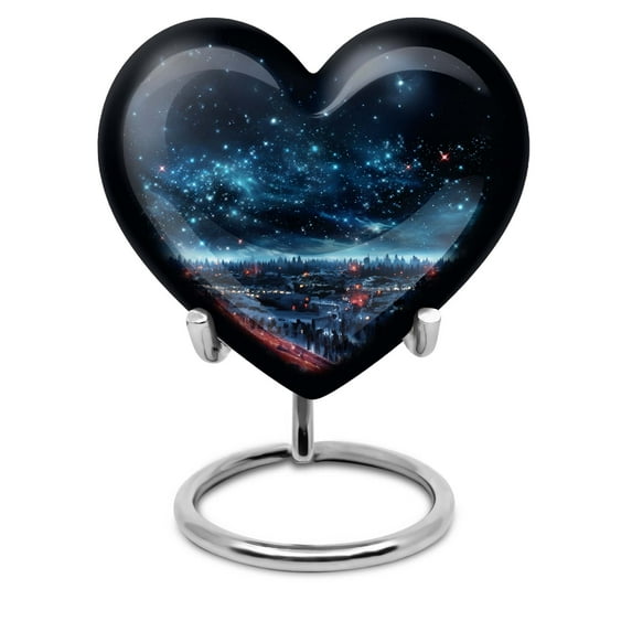 Starry Night Urns For Human Ashes Adult Man, Forest Urns For Women Human Ashes - Cremation Companion Urns - Small Cremation Urns For Human Ashes - Small Urns For Ashes For Dad (3inch,1pcs)