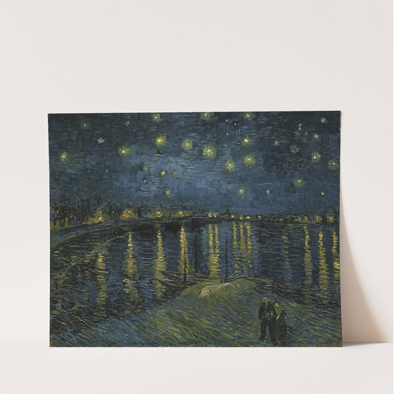 Starry Night - Vincent Van Gogh Artwork - livingroom bedroom office dining room - 8x10 - High Quality Wall Art Poster Print Decor - UNFRAMED