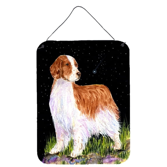 Starry Night Welsh Springer Spaniel Aluminium Metal Wall or Door Hanging Prints