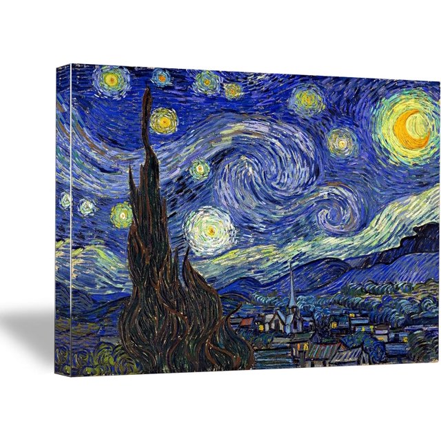 Starry Night by Vincent Van Gogh Stretched Canvas Print Gallery Wrapped ...